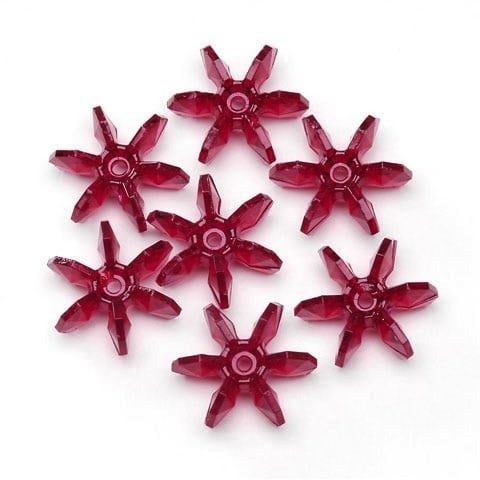 Darice 18mm Starflake Beads Ruby