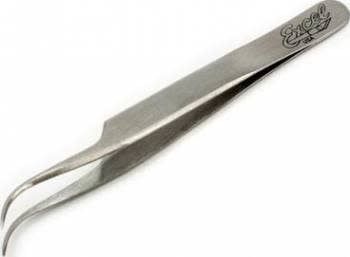 Excel Hobby Blade Polish Slanted Fine Point Tweezers Carded