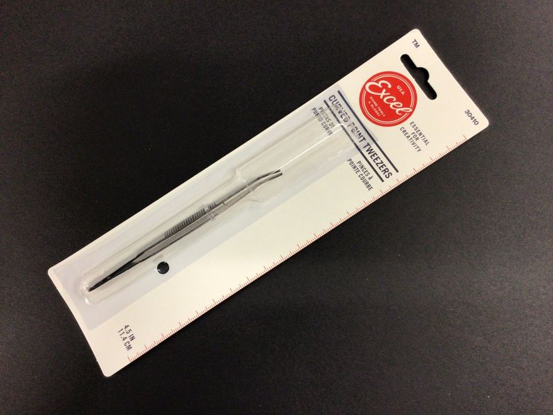 Excel SS Tweezer4-1/2&quot; Curved