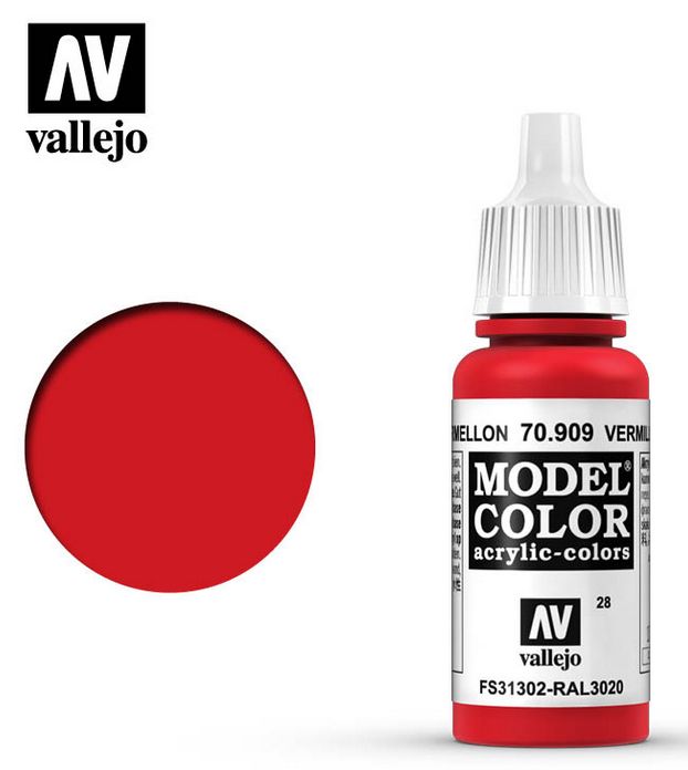 Vallejo Model Color FS31302 Cadmium Red Vermillion 17ml