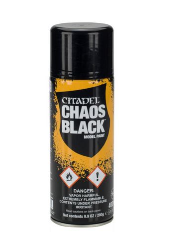 Games Workshop Chaos Black Spray Paint 280g