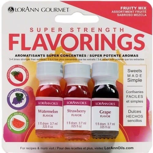 Lorann Fruity Mix 3 Pack (Watermelon, Strawberry, Grape)