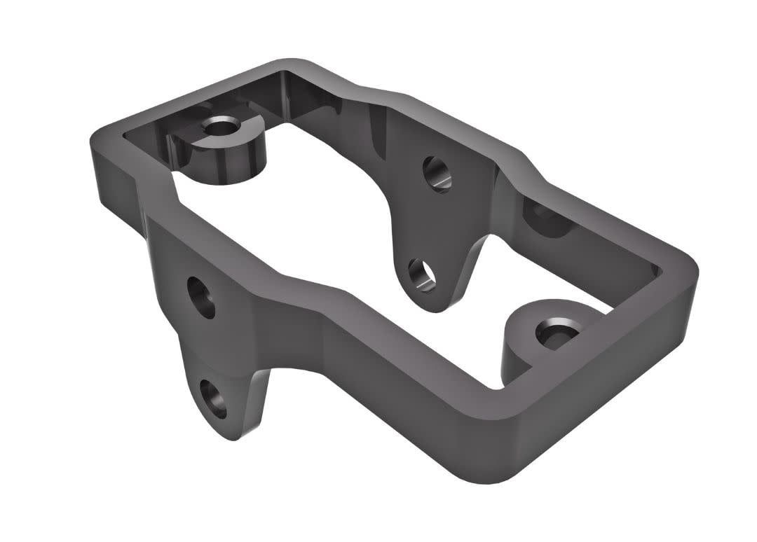 Traxxas Servo Mount, 6061-T6 aluminum (Gray-anodized)