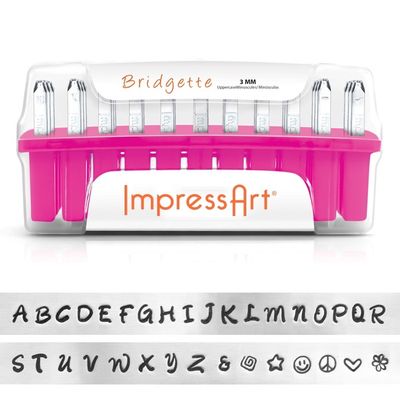 IMPressArt Bridgette Front Uppercase Metal Stamp Set