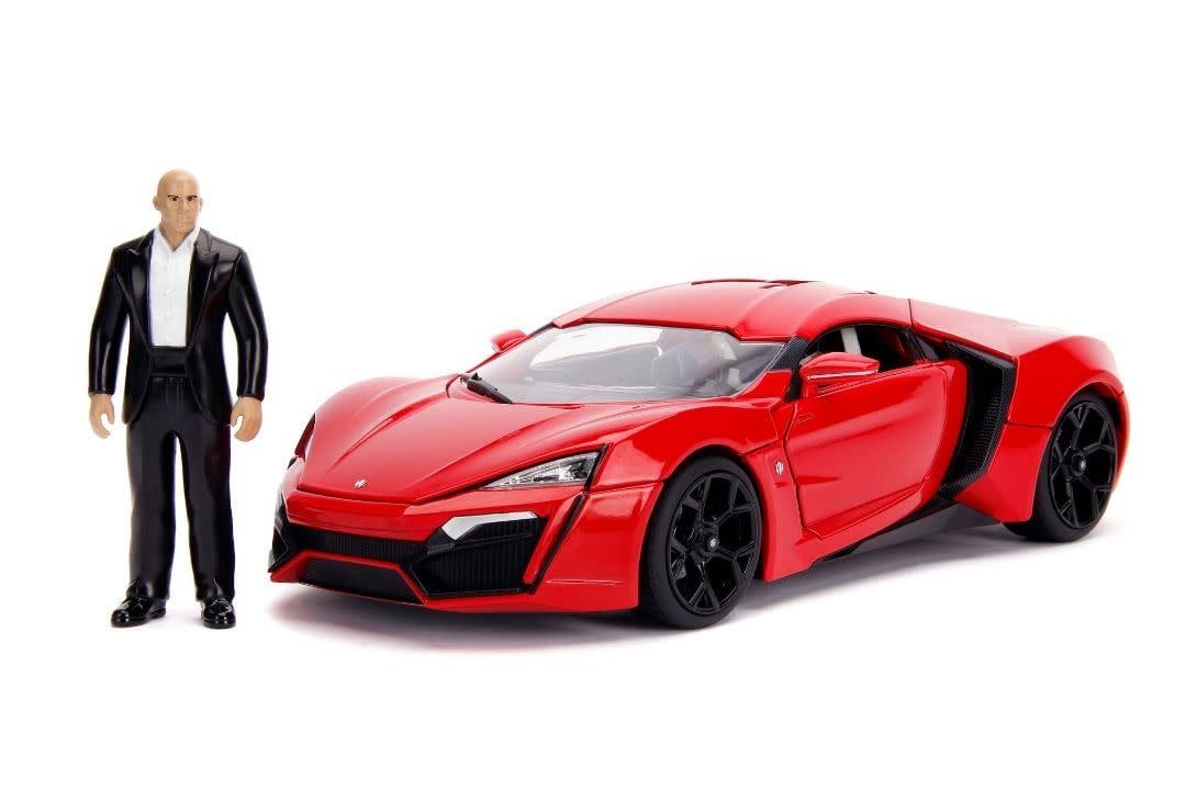 Jada Toys 1/18 Fast and Furious Lykans Hypersport with Light and Dom Figure