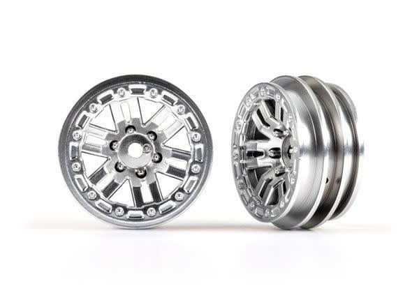 Traxxas Wheels, 1.0" (satin chrome) (2)
