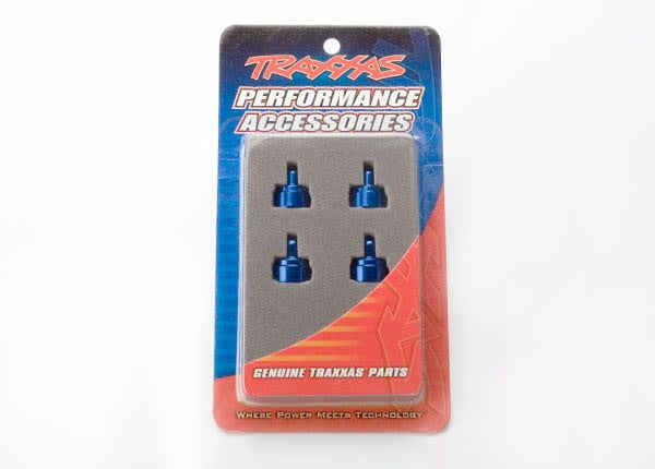 Traxxas Shock caps, aluminum (blue-anodized) (4) (fits all Ultra Shocks)