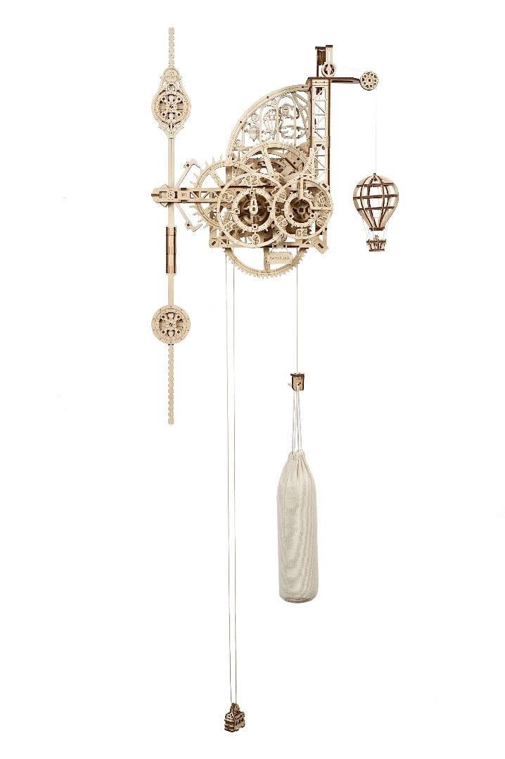 UGears 3D Wooden Puzzle Aero Clock Wall Clock with Pendulum 320 piece