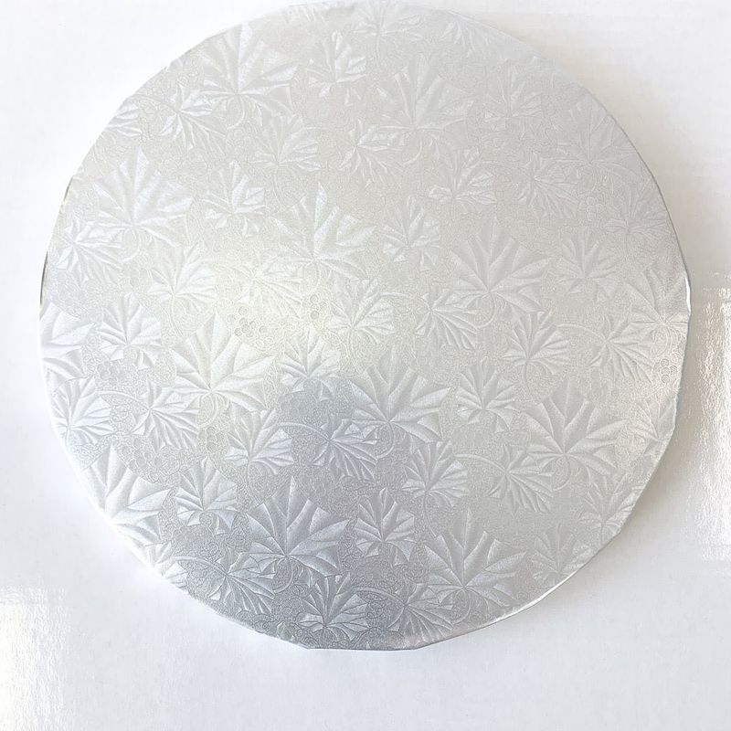 Enjay 9x0.5in Silver Round Foil Board