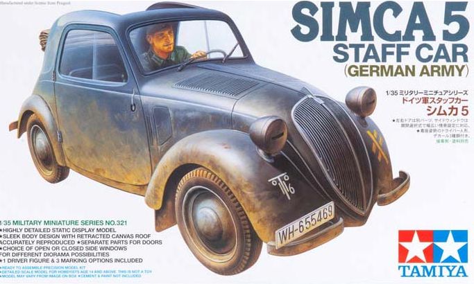 Tamiya 1/35 Simca 5 Staff Car German