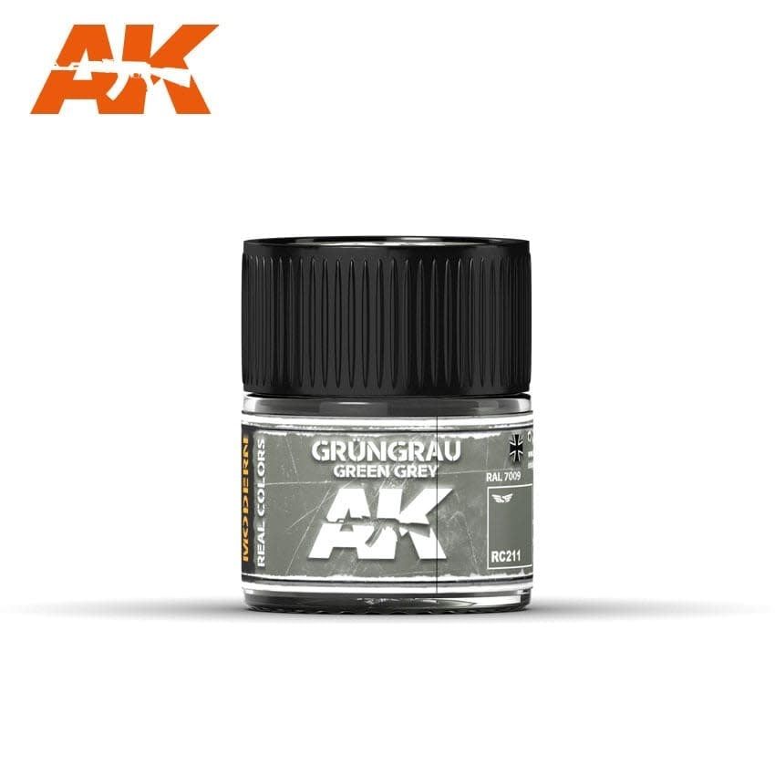 AK Interactive Real Colors Grungrau-Green Grey RAL 7009 (Modern) 10ml