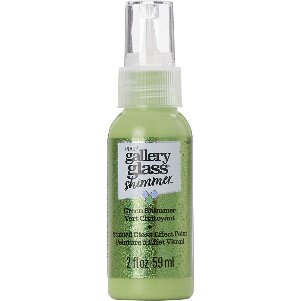 Plaid Shimmer Green Gallery Glass Paint 2oz