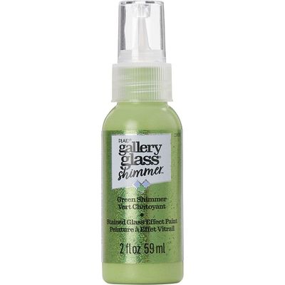Plaid Shimmer Green Gallery Glass Paint 2oz