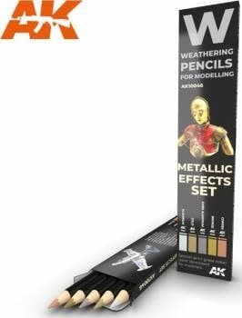 AK Interactive Weathering Pencils Metallic Effects Set