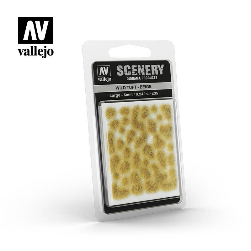 Vallejo 6mm Wild Tuft Beige Large 35pc
