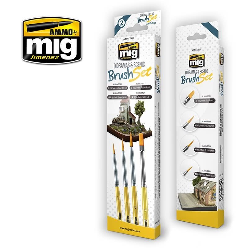 Ammo of MIG Dioramas And Scenic Brush Set
