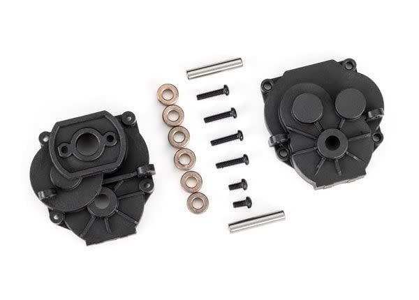 Traxxas Gearbox Housing (Front &amp; Rear)/ 2X4mm Bcs (With Threadlock) (2)/ 2X8mm Bcs (4)/ 3X16mm Pins (2)