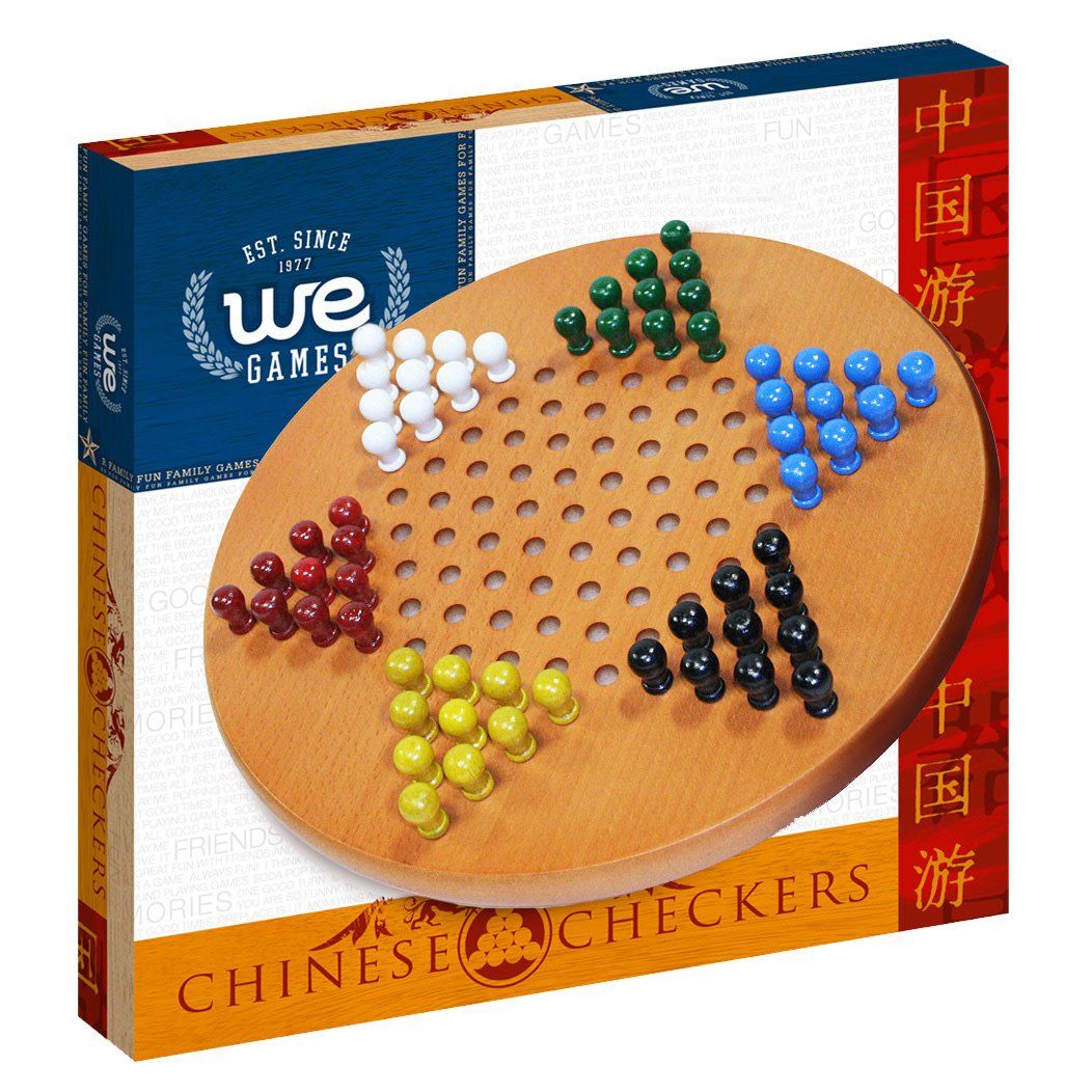 Chinese checkers 11.5" wood with pegs