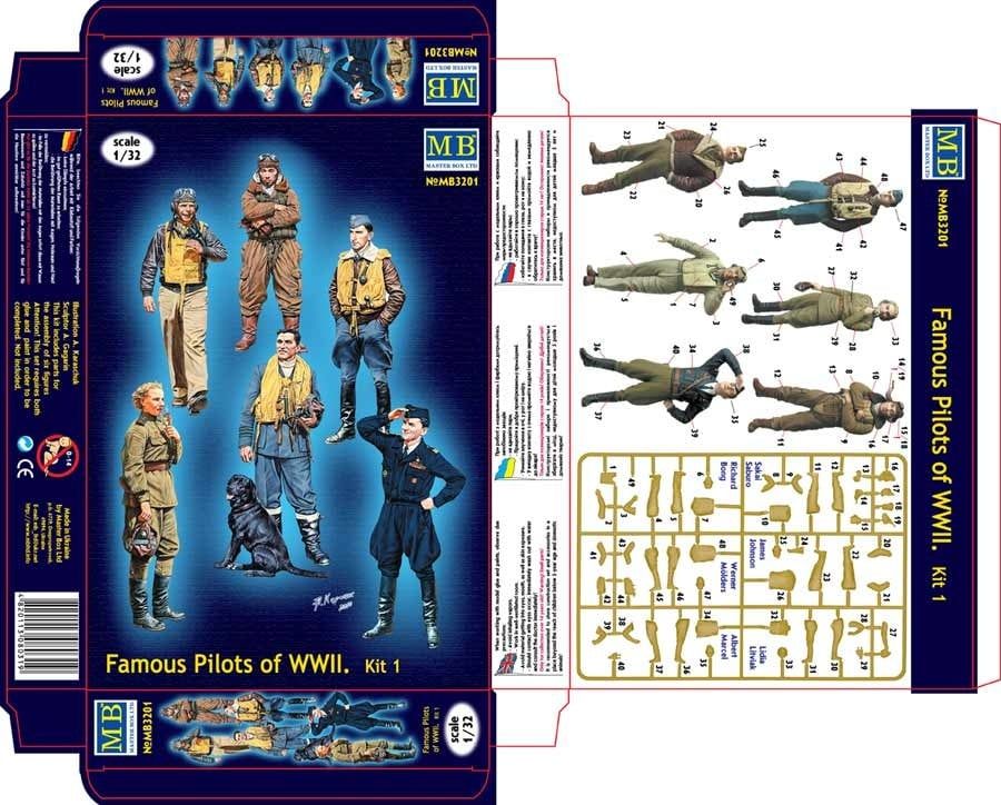 Masterbox 1/32 Series Famous pilots of WWII era, kit No.1
