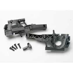 Traxxas Bulkhead, front (L&amp;R halves)/ diff retainer/ 4x14mm BCS (4)