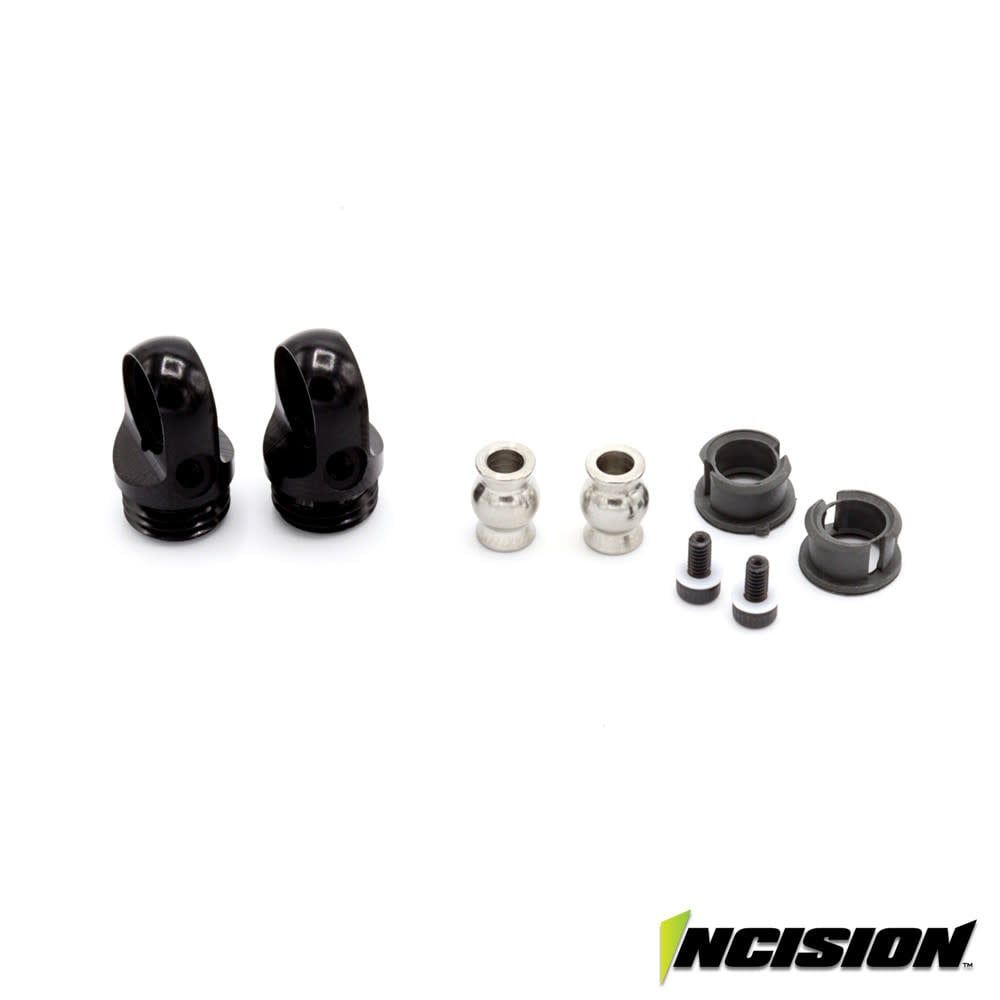 Incision S8E Machined Aluminum Shock Cap - Black