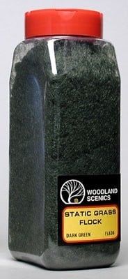 Woodland Static Grass Flock Dark Green 32oz