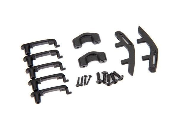 Traxxas Door handles, left &amp; right/ trail sights, left &amp; right/ trail sight retainers (2)/ 2.6x8 BCS (4)/ 1.6x7 BCS (self-tapping) (4) (fits #9211 body)