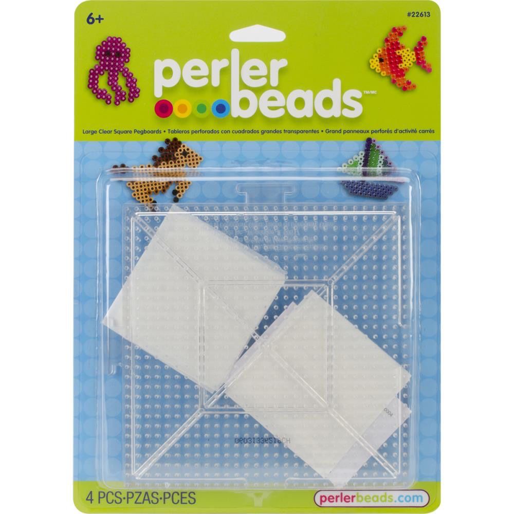 Perler Beads Large Square Clear Pegboards 2pc
