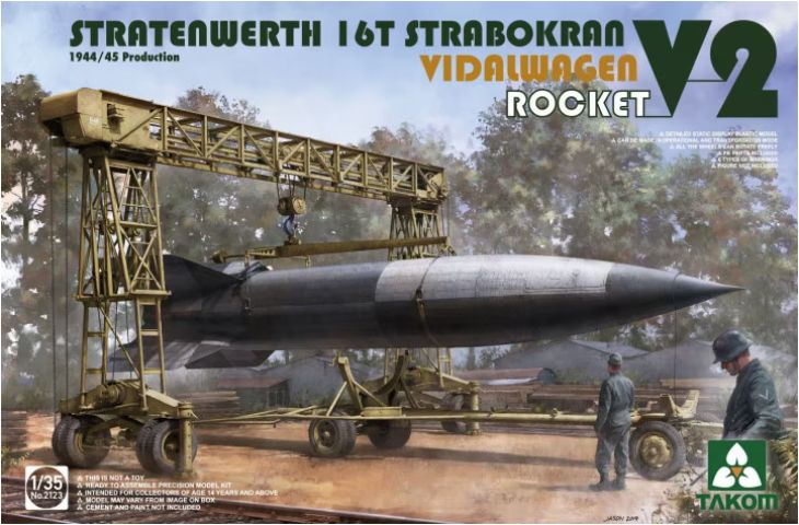 TAKOM 1/35 Stratenwerth 16t Strabokran 1944/45 Production / V-2 Rocket/ Vidalwagen