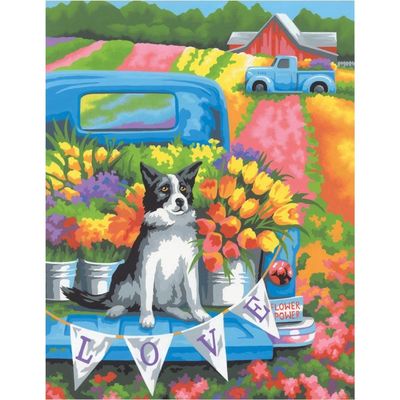 Dimensions Flower Power Dog Paint By Number