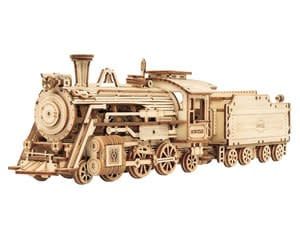 Robotime ROKR 3D Wooden Puzzle Scale Model Vehicles Prime Steam Express 308 piece