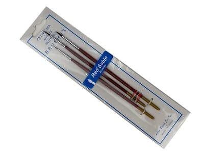 Atlas Brush Brushes Red Sable 3 Piece Set