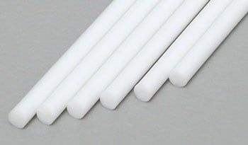 Evergreen Scale Models 0.080in Polystyrene Round Rod 6pc