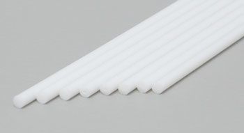 Evergreen Scale Models 3/64in Polystyrene Round Rod 10pc