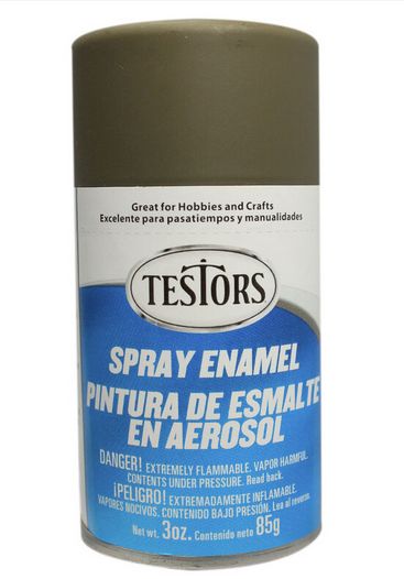 Testors Flat Olive Drab Enamel Spray 3Oz