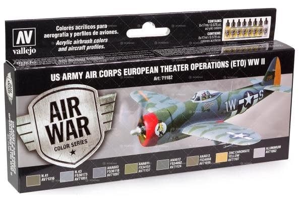 Vallejo European Theater Operations ETO WWII US Army Air Corps Color Paint Set 8pc
