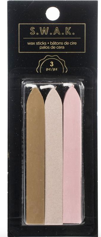 American Crafts S.W.A.K. Gold Pearl &amp; Rose Gold Wax Seals 3pc Set