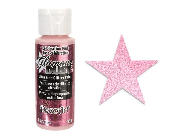 Decoart Ultrafine Glitter Paint Celebration Pink