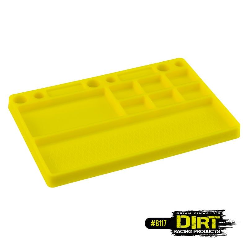J Concepts Dirt Racing Products - parts tray, rubber material - yellow