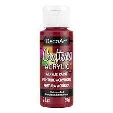 DecoArt Crafters Acrylic Paint: 2oz CHRISTMAS RED