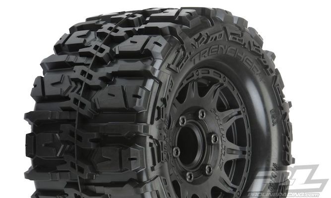 Pro-Line 10151-13 Trencher 4.3 Pro-Loc All Terrain Tires & Wheels (2) For Traxxas X-Maxx