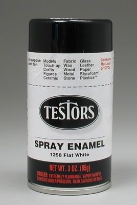 Testors Spray Flat White 3oz
