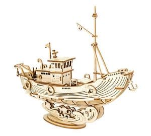 Robotime 3D Wooden Puzzle Fishing Ship 104 piece