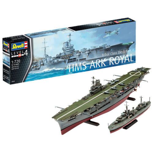 Revell 1/720 HMS Ark Royal &amp; Tribal Distroyer