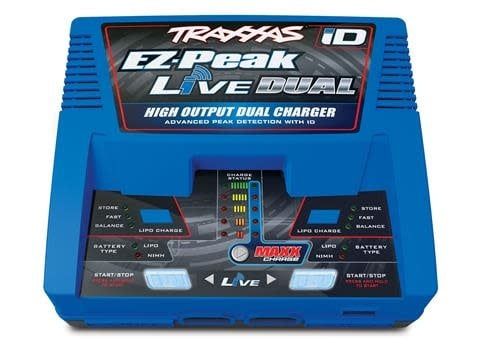 Traxxas Charger, EZ-Peak Live Dual, 200W, NiMH/LiPo with iD Auto Battery Identification