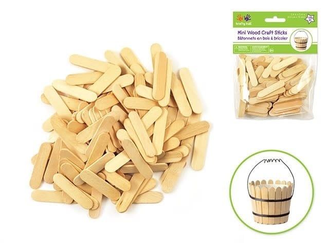 Krafty Kids Craftwood Mini Wood Sticks Natural