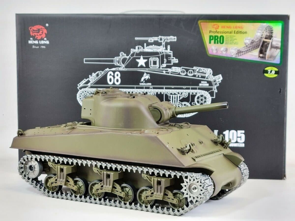 Heng Long 1/16 USA M4A3 Sherman RC tank V7.0 Full Pro Version