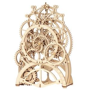 Robotime Mechanical Wood Models; Pendulum Clock with wind up spring
