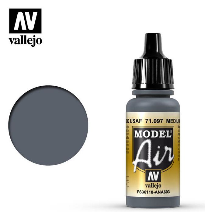 Vallejo Model Air FS36118 Medium Gunship Grey 17ml