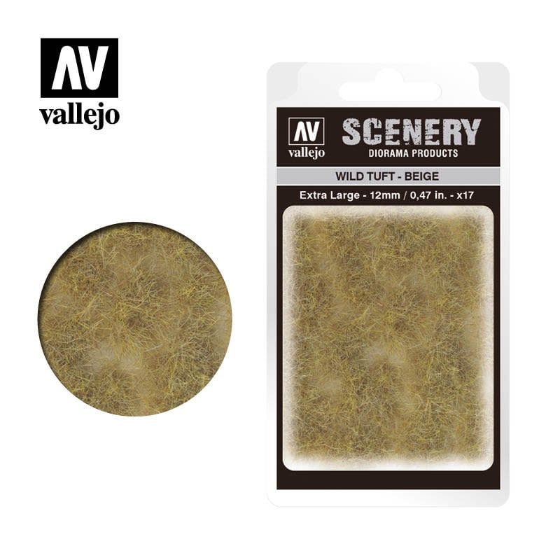 Vallejo WILD TUFT BEIGE X-LARGE, 12MM, 17 UNITS